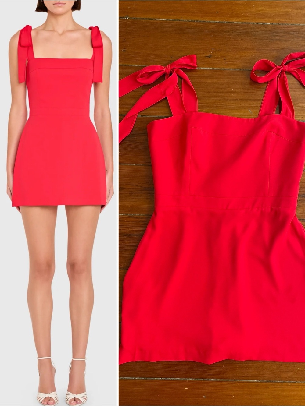 Amanda Uprichard Luisa Skort Romper Red Mini Dress Sz M 🧡🎀